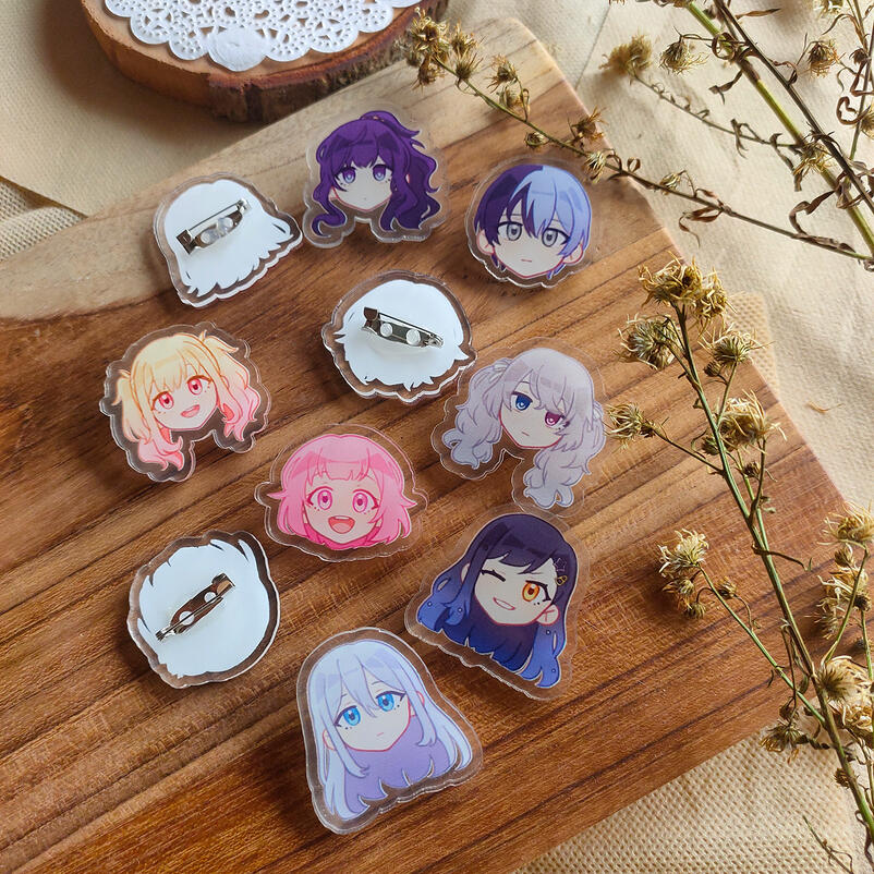 Acrylic Pin by @mmariepurinn